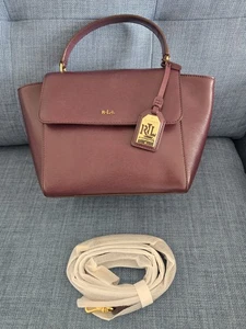 Lauren Ralph Lauren Red Leather Crossbody - Picture 1 of 10