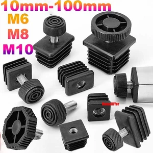 M6/M8/M10 Thread Leveling Feet Insert Nuts Furniture Adjustable Foot Leveler Pad - Picture 1 of 57