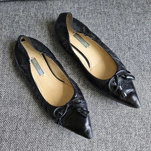 PRADA Ballerinas Größe: 38 schwarz Leder Quaste spitz zulaufend - Bild 1 von 15