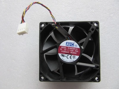 AVC DL08025R12U Cooling Fan 12V 0.50A 4-Pin 80mm x 25mm TESTED - Image 1 of 4