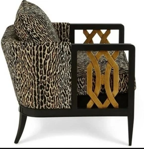 Roberto Cavalli Leopard Print Armchairs X2 - Picture 1 of 5