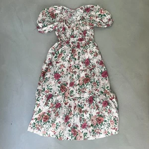 Anthropologie Somerset Floral Print Maxi Dress.  Cream/Pink/Green.  Medium. - Picture 1 of 8