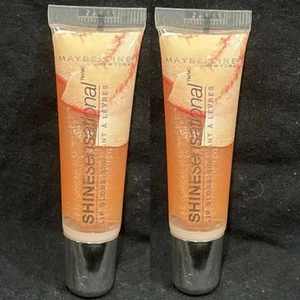 NEW 2PK RARE Maybelline Shine Sensational Lip Gloss, 70 Mad About Melon (0.38oz) - Picture 1 of 10