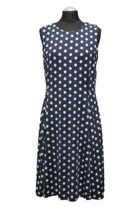 Malvin A-Line Dress 40 Blue White Dotted Light - Picture 1 of 5
