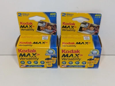 New Old Stock Kodak Max 400 35mm 4 Rolls 24 Exposure Roll SEALED - See Desc - Image 1 of 3