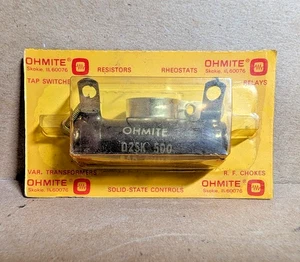 Ohmite D25K500 einstellbarer Leistungswiderstand, Typ 210 25W, 500 Ohm, (Neu im Karton) - Bild 1 von 5