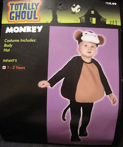 NEW Totally Ghoul Infant Toddler MONKEY Halloween Costume Dress up ages 1-2 yrs - Picture 1 of 1