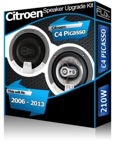 Citroen C4 Picasso Front Door Speakers Fli car speakers + speaker adaptors 210W - Picture 1 of 1