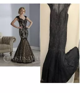 Christina Wu Dress Lace Prom Mother Of Bride Wed.Guest Mermaid Bottom - Picture 1 of 13