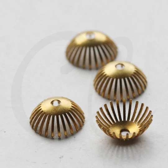 Tapa de cuentas de latón crudo de 20 piezas 15x6,5 mm (3583C) Foto 1 de 1