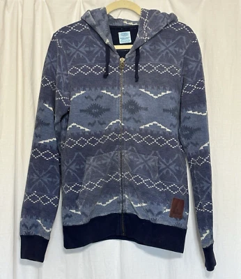 SCOTCH & SODA MENS Double Loop Cotton AZTEC SOUTHWESTERN Full-Zip HOODIE Small - Image 1 of 4