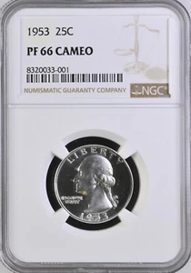1953 Washington 25¢ NGC PF 66 Cameo - Picture 1 of 2