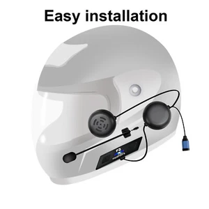 F2 1000M Cuffia Casco Interfono Moto 2 Vie Comunicazione Bluetooth - Foto 1 di 15