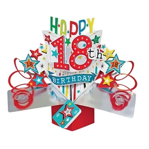 Tarjeta emergente de cumpleaños 18 adecuada para hombre niño nieto sobrino - Imagen 1 de 2