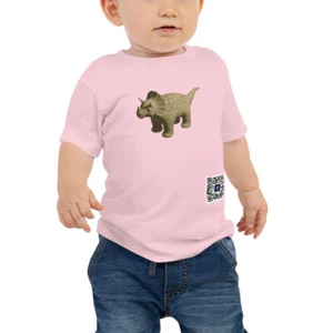 Baby Dinosaur T-Shirt smartphone camera scannable AR/QR code produces a 3D image - Picture 1 of 5