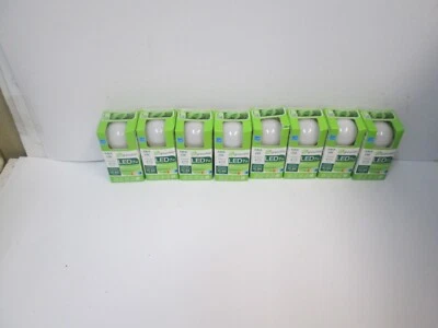 8Pk Bright White - Greenlite 7W LED Standard  Base Bulbs - Round Tip -3000K - Image 1 of 4
