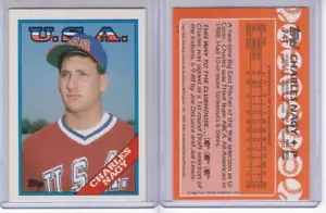 1988 Topps Traded Baseball Card # 74T Charles Nagy Rookie USA NM ! - Picture 1 of 1
