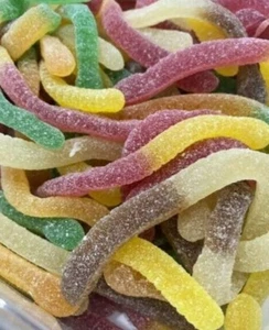 Fizzy Sour Worms Sweets | Mini Fruity Assorted Colour | Party Favour | HALAL - Picture 1 of 6