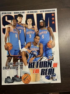 Shai Gilgeous Alexander Lu Dort signiert 11x14 Thunder Slam Foto BAS COA BN47051 - Bild 1 von 4