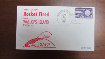 UNITED STATES ROCKET FIRED WALLOPS ISLAND NIKE CAJUN 4-1961 ADDRESSED COVER - Image 1 of 2