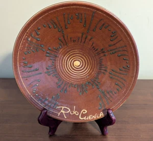 Redware Slip Decorated Bowl “R do Cuenca” written on the front 7½'' Diameter - Picture 1 of 13