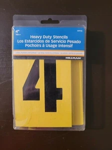 Plantillas de números y letras reutilizables de alta resistencia Hillman 4" #839726 (NUEVAS) - Imagen 1 de 4