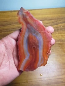 Huge palm size natural red orange onyx , big slice , single quantity - Picture 1 of 8