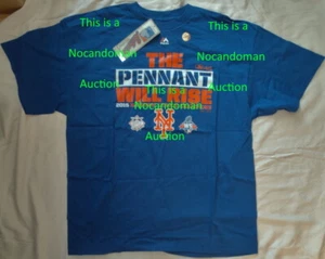 NEW YORK METS 2015 WIMPEL WILL RISE NATIONAL LEAGUE CHAMPIONS T-SHIRT XL KOSTENLOSER VERSAND - Bild 1 von 2