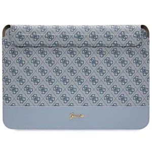 Etui Tablette Ordinateur Portable Guess Universel jusqu'à 14" 4G Stripe Métal Logo Bleu - Photo 1/4