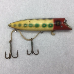 Señuelo de pesca Heddon King Basser GE 5" fresa pececito verde rojo amarillo madera - Imagen 1 de 6