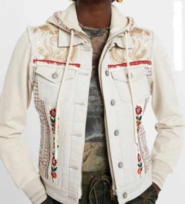 PVP150$ Chaqueta vaquera ajustada con capucha Desigual 38 Foto 1 de 4