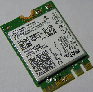 Lenovo OEM P/N 8SSW10H Intel Dual Band Wireless-AC 3165 3165NGW BT NGFF 00JT497 - Picture 1 of 2