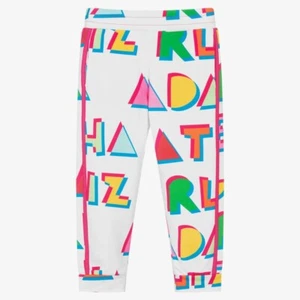 Agatha Ruiz de la Prada Girls White Cotton Logo Joggers - Picture 1 of 2