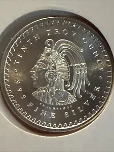 1/10th oz Aztec Calendar Silver Round by Golden State Mint BU - Picture 1 of 3