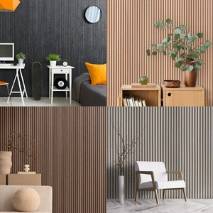 Decorative Slat Wall Panels Modern Design Slatwall Panelling Cladding 15 x 260CM - Picture 1 of 47