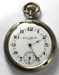 1899 Hampden Grade 109D 16s 15j Lever Set Taschenuhr mit ausgefallenem Zifferblatt - läuft - Bild 1 von 5