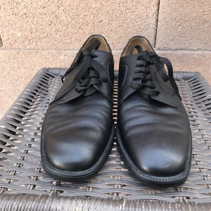 Salvatore Ferragamo Herren genarbtes Leder Oxford-Schuhe, schwarz, 11,5 D - Bild 1 von 13