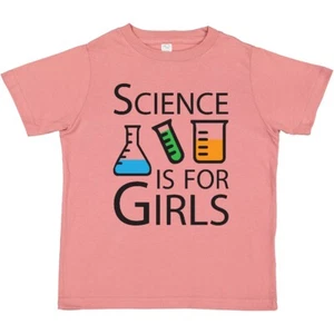 Inktastic Science Is For Girls Toddler T-Shirt Beaker Girl Power Test Tube Fun - Picture 1 of 11