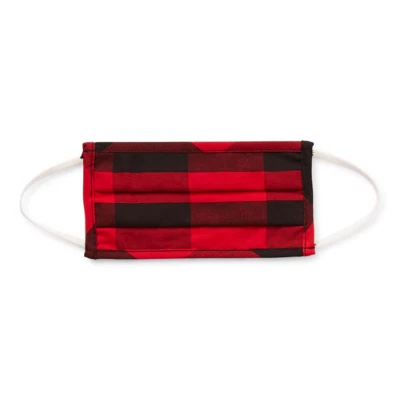 North Pole Trading Co. Buffalo Plaid Kids Youth Face Mask Boys Girls Red Black - Image 1 of 2