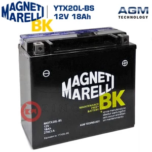 MAGNTI MARELLI YTX20L-BS 18Ah HARLEY-DAVIDSON CROSS BONES 1584 2015 BATTERY - Picture 1 of 2