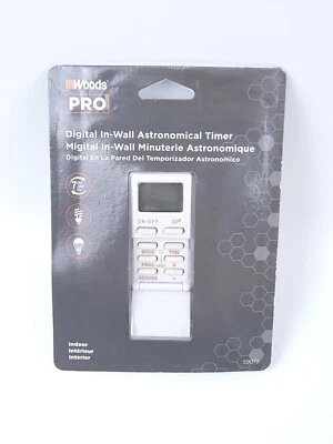 Woods 59019 Temporizador digital astronómico de pared de 7 días con seguimiento solar blanco Foto 1 de 3