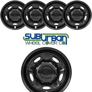 '10-24 Ford F250SD XL / F350SD XL IMP96BLK 17" Steel Wheel Black Wheel Skins SET - Picture 1 of 7