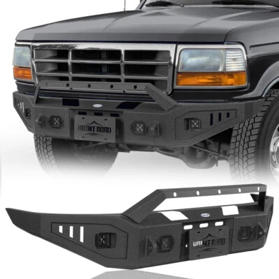 Fit 92-96 Ford Bronco F-150 F-250 F-350 Front Bumper w/ Winch Plate Pickup Truck - Image 1 of 4