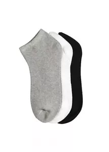Women's Girl Black White Gray Ankle Quarter Low Cut Socks Wholesale Lot 6-8 9-11 - Picture 1 of 2