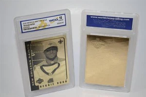 Tarjeta dorada Reggie Bush 2006 línea láser novato de los Saints graduada gema como nueva 10 #/1.000 - Imagen 1 de 1