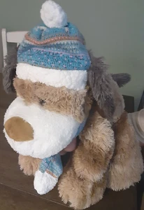 Puppy Dog Plush Stuffed Animal with Scarf & Hat Super Soft Homerbest VERY NICE! - Picture 1 of 14