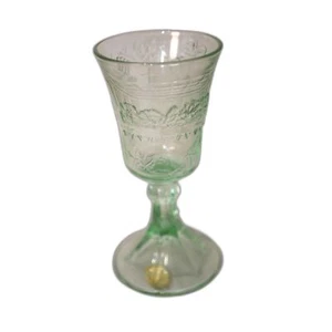 Vtg Religious Last Supper Cup Wine Glass Goblet Chalice Dining Kitchen Christian - Picture 1 of 14