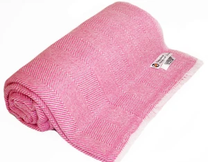 Himalaya Kaschmir ~ Überwurf ~ natürliche rosa Farbe ~ Decke ~ 54"x108" handgefertigt in Nepal - Bild 1 von 4