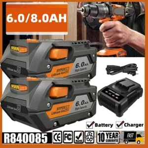 18V For Ridgid Lithium 8.0AH Battery 18 Volt R840087 R840085 Power Tool Charger - Picture 1 of 34