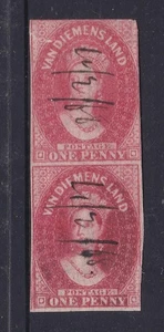 1855-7 QUEEN VICOTRIA VAN DIEMENSLAND TASMANIA STATE PRE-DECIMAL STAMPS VFU #19 - Picture 1 of 1